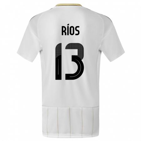 Kandiny Bambino Maglia Costa Rica Keral Rios #13 Bianco Kit Gara Away 24-26 Maglietta