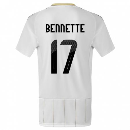 Kandiny Kinderen Costa Rica Jewison Bennette #17 Wit Uitshirt Uittenue 24-26 T-Shirt