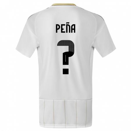 Kandiny Bambino Maglia Costa Rica Randy Pena #0 Bianco Kit Gara Away 24-26 Maglietta