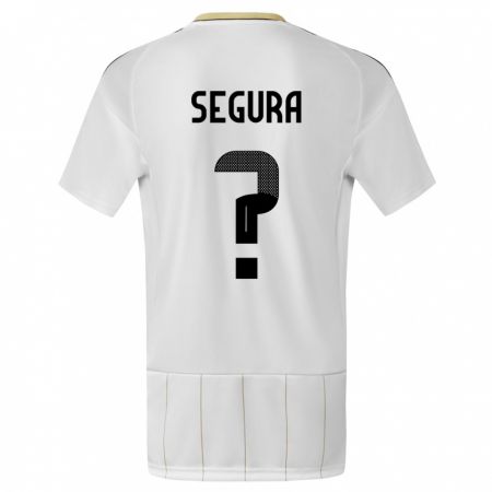 Kandiny Bambino Maglia Costa Rica Oscar Segura #0 Bianco Kit Gara Away 24-26 Maglietta