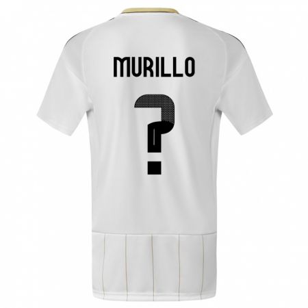 Kandiny Bambino Maglia Costa Rica Isaac Murillo #0 Bianco Kit Gara Away 24-26 Maglietta