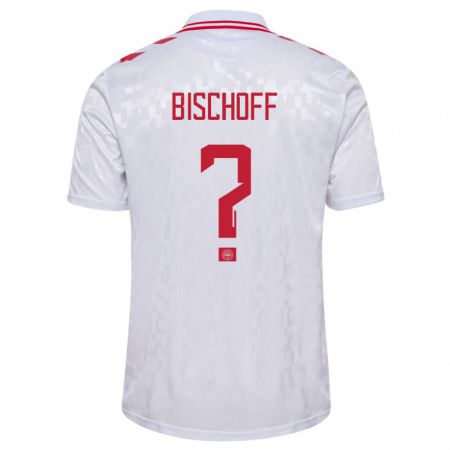 Kandiny Bambino Maglia Danimarca Clement Bischoff #0 Bianco Kit Gara Away 24-26 Maglietta