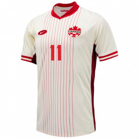 Kandiny Niño Camiseta Canadá Ballou Tabla #11 Blanco 2ª Equipación 24-26 La Camisa