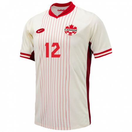 Kandiny Niño Camiseta Canadá Christine Sinclair #12 Blanco 2ª Equipación 24-26 La Camisa