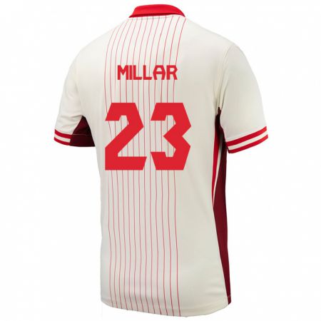 Kandiny Niño Camiseta Canadá Liam Millar #23 Blanco 2ª Equipación 24-26 La Camisa