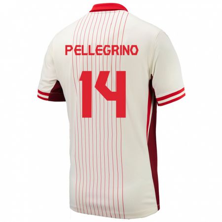 KandinyキッズカナダGabriel Pellegrino#14白アウェイシャツ24-26ジャージーユニフォーム