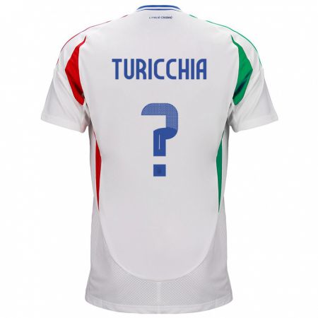 Kandiny Kinder Italien Riccardo Turicchia #0 Weiß Auswärtstrikot Trikot 24-26 T-Shirt Österreich