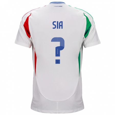 Kandiny Bambino Maglia Italia Diego Sia #0 Bianco Kit Gara Away 24-26 Maglietta