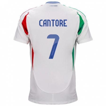 Kandiny Niño Camiseta Italia Sofia Cantore #7 Blanco 2ª Equipación 24-26 La Camisa