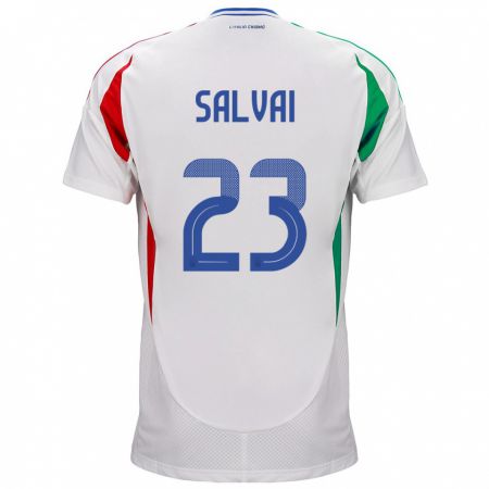 Kandiny Niño Camiseta Italia Cecilia Salvai #23 Blanco 2ª Equipación 24-26 La Camisa