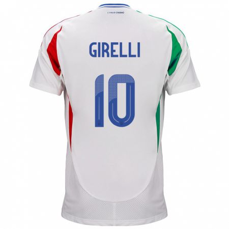 Kandiny Bambino Maglia Italia Cristiana Girelli #10 Bianco Kit Gara Away 24-26 Maglietta