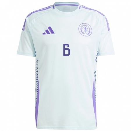 Kandiny Bambino Maglia Scotland Chelsea Cornet #6 Blu Menta Chiaro Kit Gara Away 24-26 Maglietta