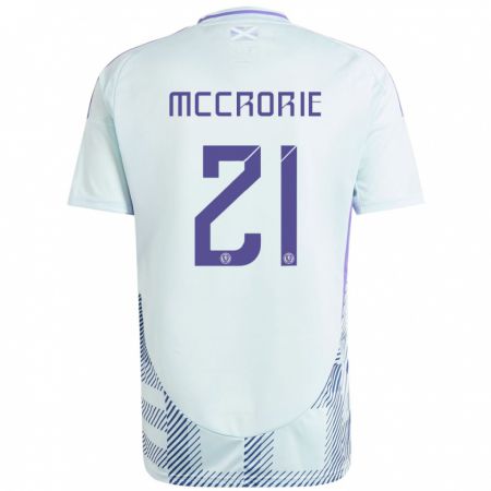 Kandiny Bambino Maglia Scotland Robby Mccrorie #21 Blu Menta Chiaro Kit Gara Away 24-26 Maglietta