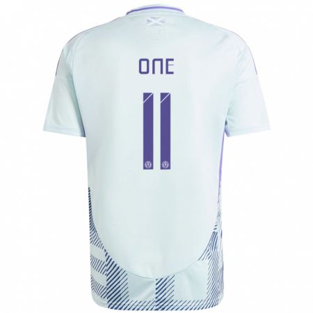 Kandiny Bambino Maglia Scotland Ryan Oné #11 Blu Menta Chiaro Kit Gara Away 24-26 Maglietta