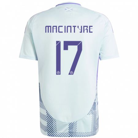 Kandiny Niño Camiseta Escocia Jacob Macintyre #17 Azul Menta Claro 2ª Equipación 24-26 La Camisa México