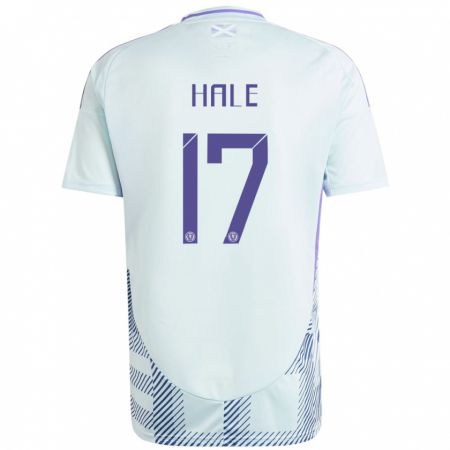 Kandiny Bambino Maglia Scotland Finlay Hale #17 Blu Menta Chiaro Kit Gara Away 24-26 Maglietta