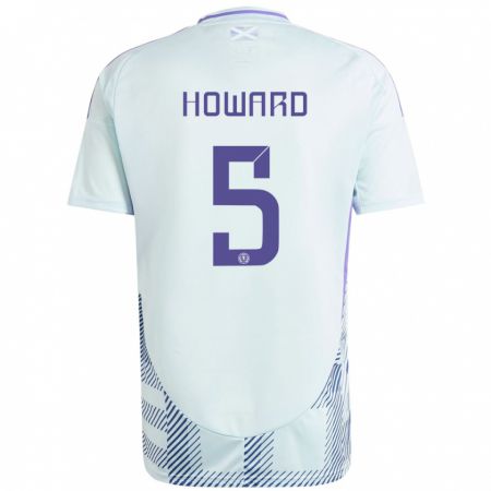 Kandiny Bambino Maglia Scotland Sophie Howard #5 Blu Menta Chiaro Kit Gara Away 24-26 Maglietta