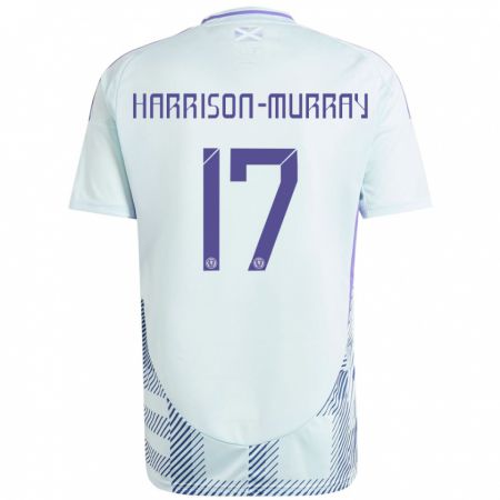 Kandiny Niño Camiseta Escocia Christie Harrison-Murray #17 Azul Menta Claro 2ª Equipación 24-26 La Camisa México