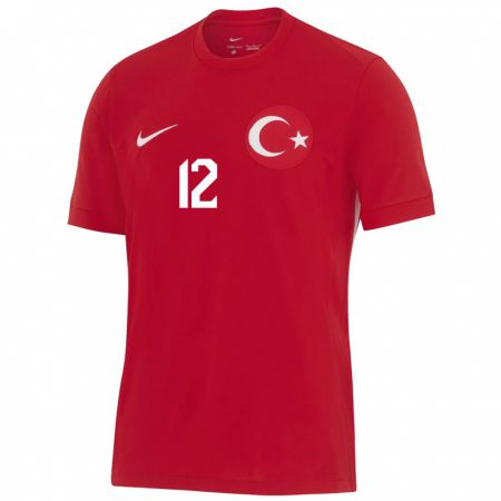 Kandiny Kinderen Turkije Muhammed Şengezer #12 Rood Uitshirt Uittenue 24-26 T-Shirt