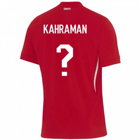 Kandiny Kinderen Turkije Osman Kahraman #0 Rood Uitshirt Uittenue 24-26 T-Shirt