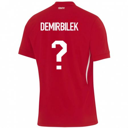 Kandiny Kinderen Turkije Ali Demirbilek #0 Rood Uitshirt Uittenue 24-26 T-Shirt