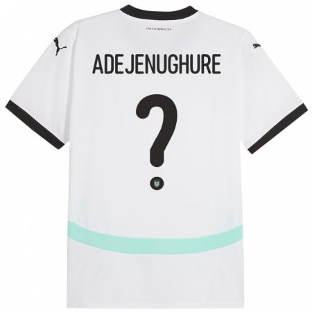 Kandiny Bambino Maglia Austria Oghenetejiri Adejenughure #0 Bianco Kit Gara Away 24-26 Maglietta