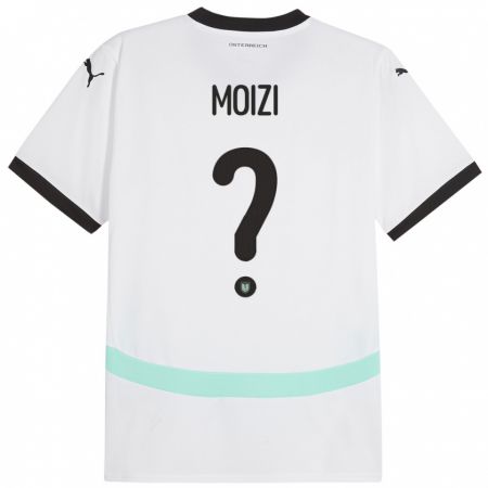 Kandiny Bambino Maglia Austria Philipp Moizi #0 Bianco Kit Gara Away 24-26 Maglietta