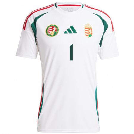 Kandiny Bambino Maglia Ungheria Péter Gulácsi #1 Bianco Kit Gara Away 24-26 Maglietta