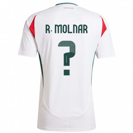 Kandiny Bambino Maglia Ungheria Rajmund Molnár #0 Bianco Kit Gara Away 24-26 Maglietta