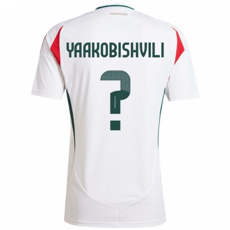 Kandiny Bambino Maglia Ungheria Antal Yaakobishvili #0 Bianco Kit Gara Away 24-26 Maglietta