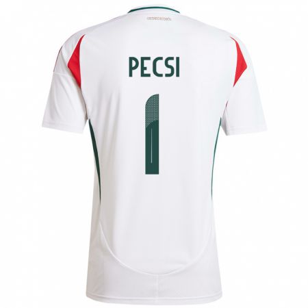 Kandiny Bambino Maglia Ungheria Ármin Pécsi #1 Bianco Kit Gara Away 24-26 Maglietta