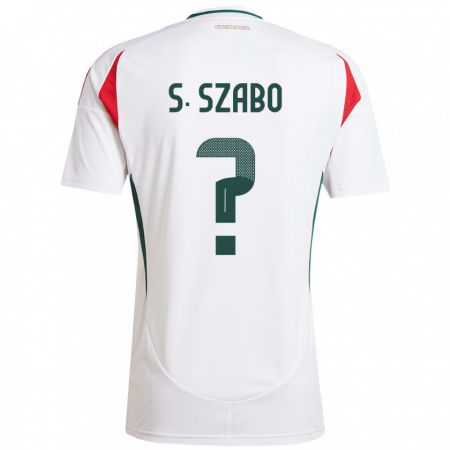 Kandiny Bambino Maglia Ungheria Szilárd Szabó #0 Bianco Kit Gara Away 24-26 Maglietta