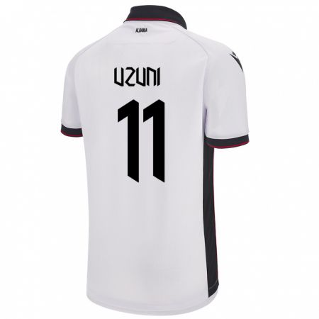 Kandiny Bambino Maglia Albania Myrto Uzuni #11 Bianco Kit Gara Away 24-26 Maglietta