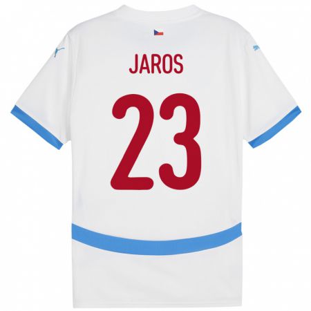 Kandiny Kinderen Tsjechië Vitezslav Jaros #23 Wit Uitshirt Uittenue 24-26 T-Shirt