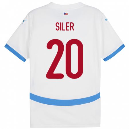 Kandiny Bambino Maglia Cechia Radek Siler #20 Bianco Kit Gara Away 24-26 Maglietta