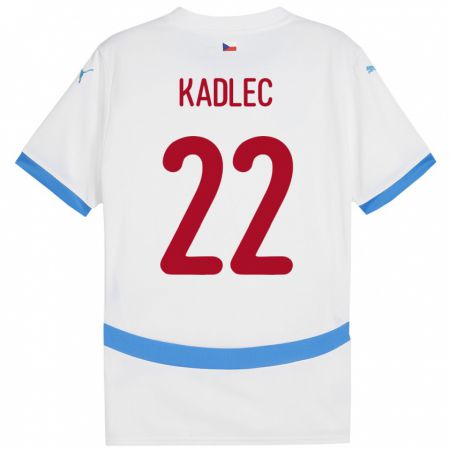 Kandiny Bambino Maglia Cechia Adam Kadlec #22 Bianco Kit Gara Away 24-26 Maglietta