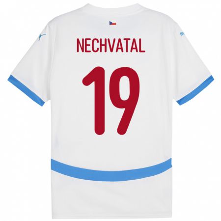 Kandiny Bambino Maglia Cechia Matyas Nechvatal #19 Bianco Kit Gara Away 24-26 Maglietta