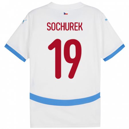 Kandiny Bambino Maglia Cechia Hugo Sochurek #19 Bianco Kit Gara Away 24-26 Maglietta