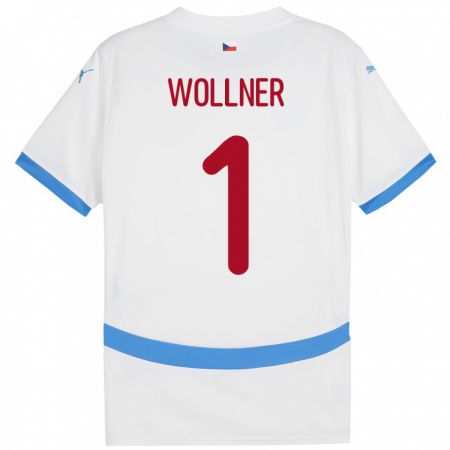 Kandiny Bambino Maglia Cechia Vojtech Wollner #1 Bianco Kit Gara Away 24-26 Maglietta