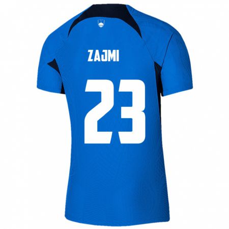 Kandiny Kinder Slowenien Luana Zajmi #23 Blau Auswärtstrikot Trikot 24-26 T-Shirt Österreich