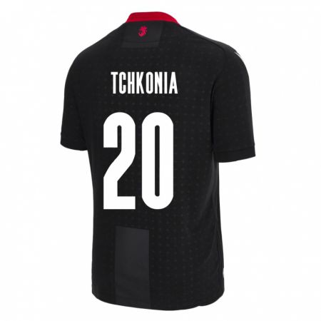 Kandiny Kinder Georgien Khatia Tchkonia #20 Schwarz Auswärtstrikot Trikot 24-26 T-Shirt Österreich