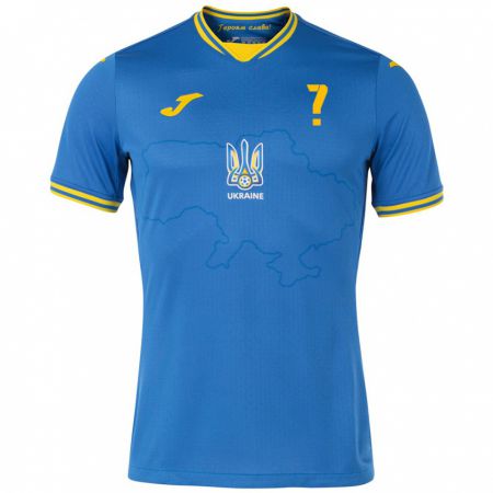 Kandiny Bambino Maglia Ucraina Iryna Maiborodina #0 Blu Kit Gara Away 24-26 Maglietta