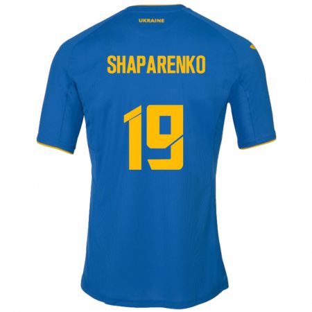 Kandiny Kinderen Oekraïne Mykola Shaparenko #19 Blauw Uitshirt Uittenue 24-26 T-Shirt België