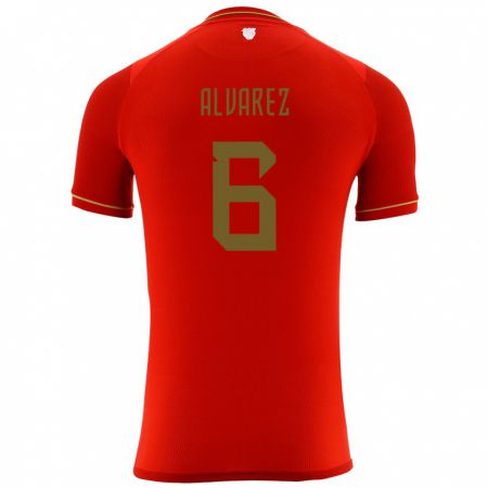 Kandiny Kinderen Bolivia Eduardo Álvarez #6 Rood Uitshirt Uittenue 24-26 T-Shirt België