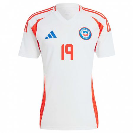 Kandiny Niño Camiseta Chile Marcos Bolados #19 Blanco 2ª Equipación 24-26 La Camisa