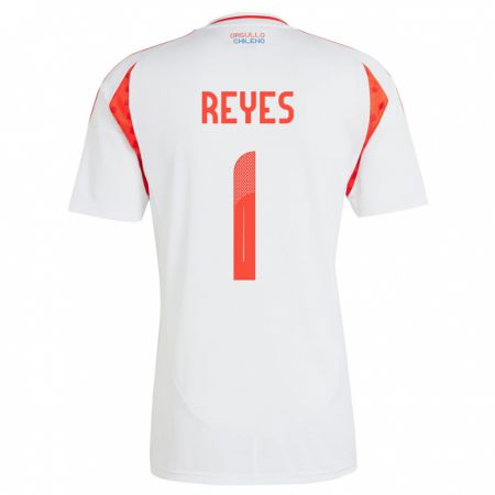 Kandiny Kinder Chile Vicente Reyes #1 Weiß Auswärtstrikot Trikot 24-26 T-Shirt Österreich