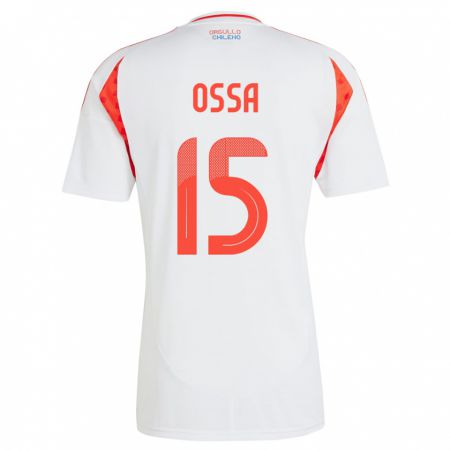 Kandiny Kinder Chile Diego Ossa #15 Weiß Auswärtstrikot Trikot 24-26 T-Shirt Österreich