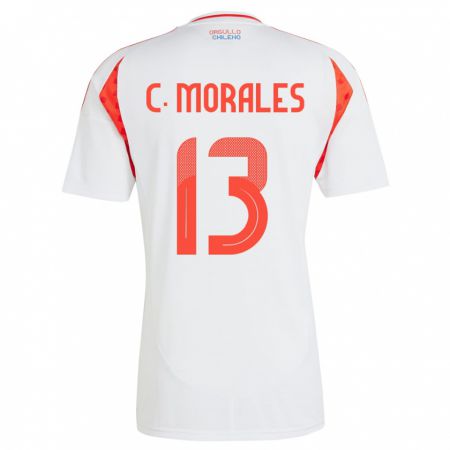 Kandiny Kinder Chile Cristián Morales #13 Weiß Auswärtstrikot Trikot 24-26 T-Shirt Österreich