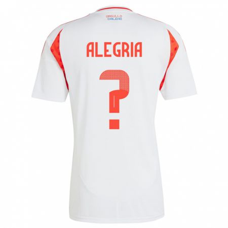 Kandiny Bambino Maglia Cile Ian Alegría #0 Bianco Kit Gara Away 24-26 Maglietta