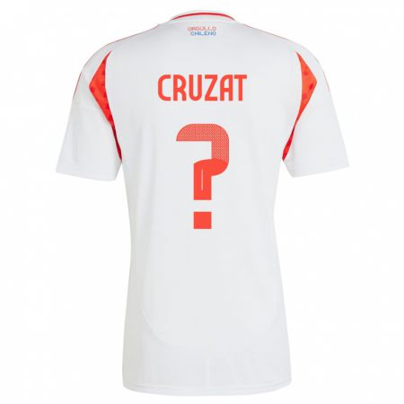 Kandiny Bambino Maglia Cile Ignacio Cruzat #0 Bianco Kit Gara Away 24-26 Maglietta